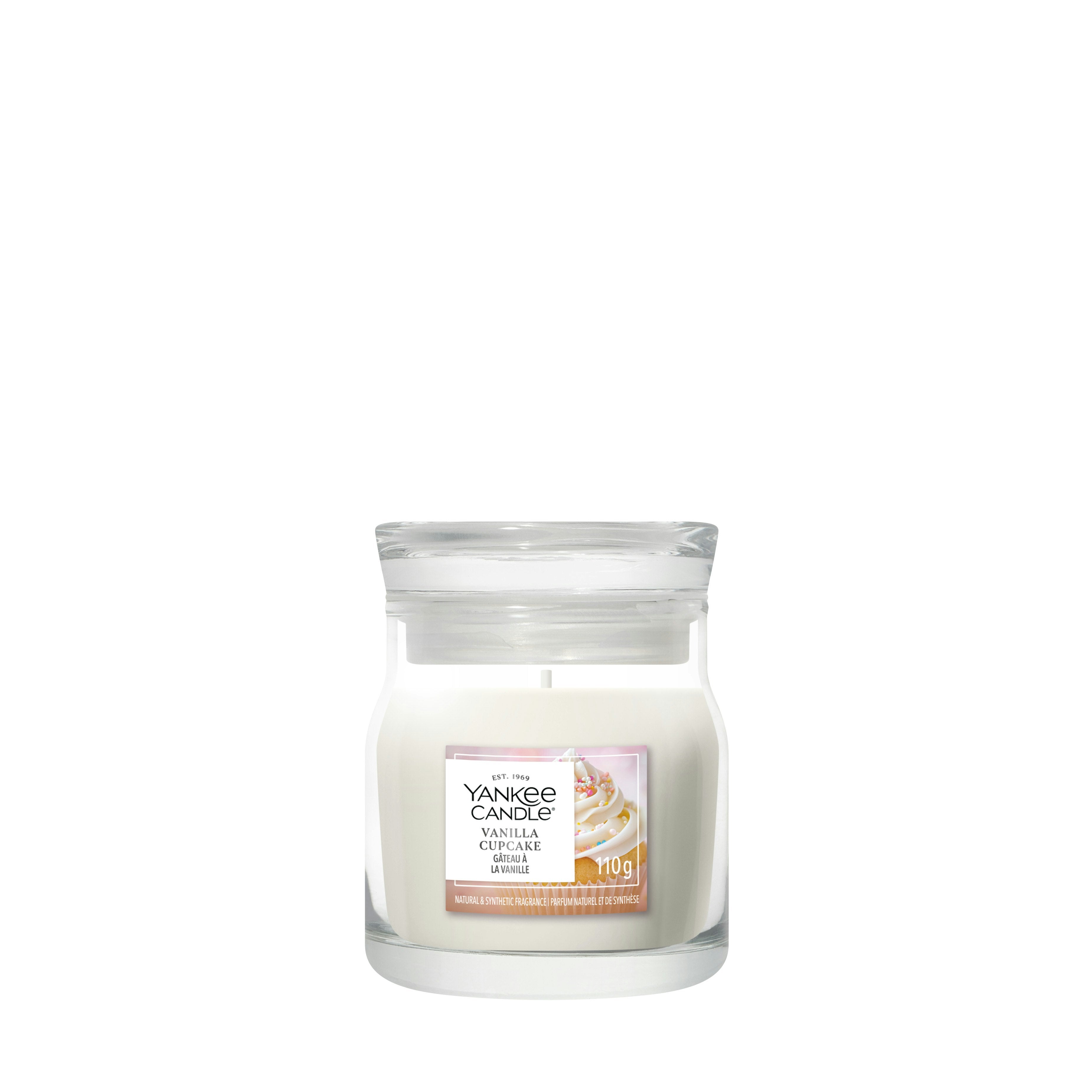 Candela Vanilla Cupcake piccola Signature 110g Giallo Yankee Candle