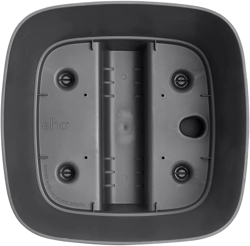 VASO GREENSENSE AQUA CARE SQUARE 38CM CHARCOAL GREY GRIGIO SCURO