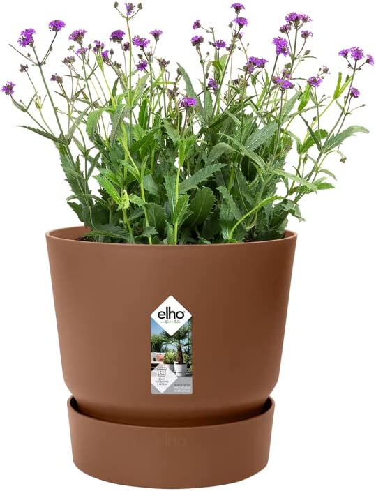 VASO GREENVILLE ROUND 14CM GINGER BROWN