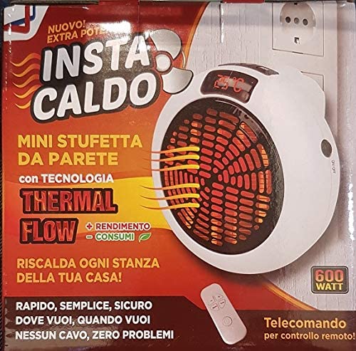 INSTA CALDO MINI STUFETTA DA PARETE CON TELECOMANDO