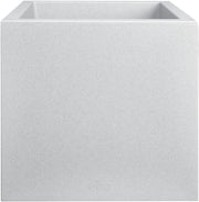 VASO VIVO NEXT SQUARE 40CM LIVING CONCRETE GRIGIO CHIARO