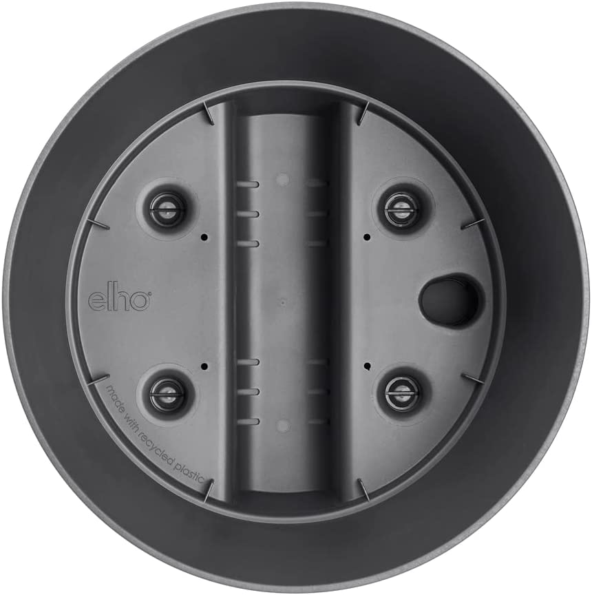 VASO GREENSENSE AQUA CARE ROUND 35CM CHARCOAL GREY GRIGIO SCURO