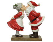 STATUINA BABBO E MAMMA NATALE BACIO 9X20X20CM