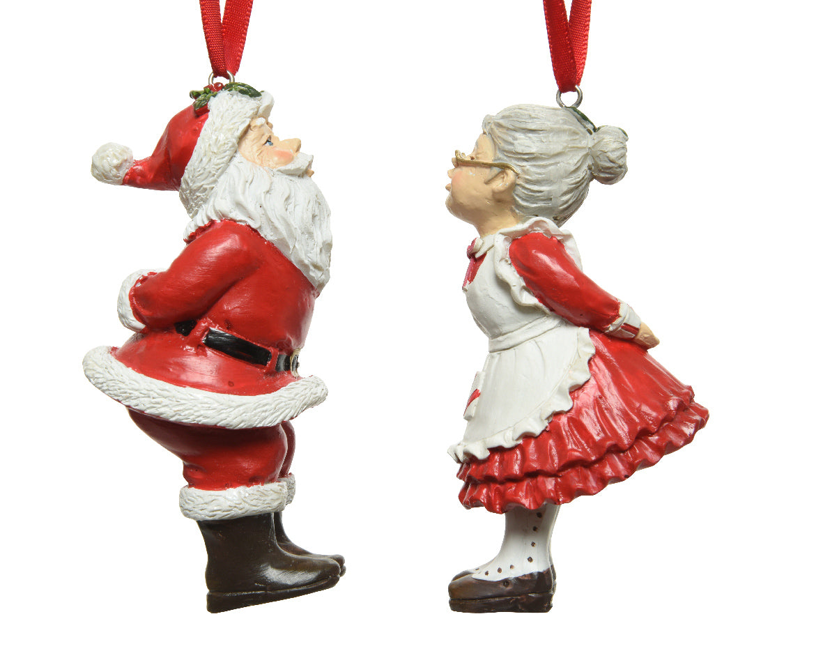 STATUINA MAMMA/BABBO NATALE DA APPENDERE 5X5X10CM MODELLO ASSORTITO