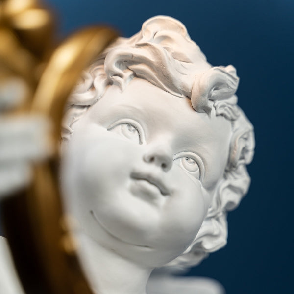 LAMPADA DA TAVOLO PUTTO 23X22X49CM BIANCO/ORO