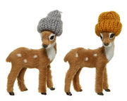 BABY CERVO CON CAPPELLINO GRIGIO/ARANCIONE 7X4,5X10,5CM MODELLO ASSORTITO