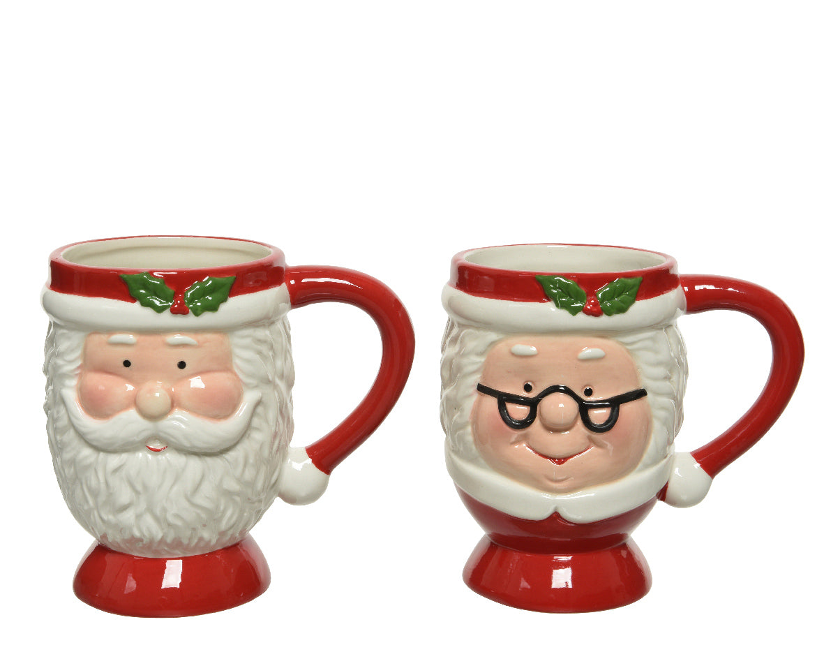 TAZZA MAMMA/BABBO NATALE 14X9,5X13CM MODELLO ASSORTITO