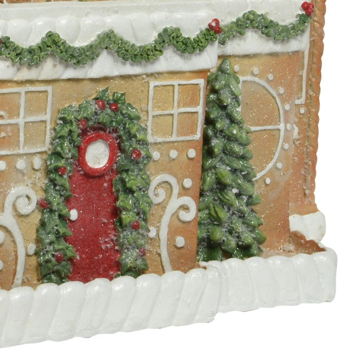 DECORAZIONE CASA NATALIZIA PAN DI ZENZERO 34,5X53X67,5CM - Gingerbread House Christmas