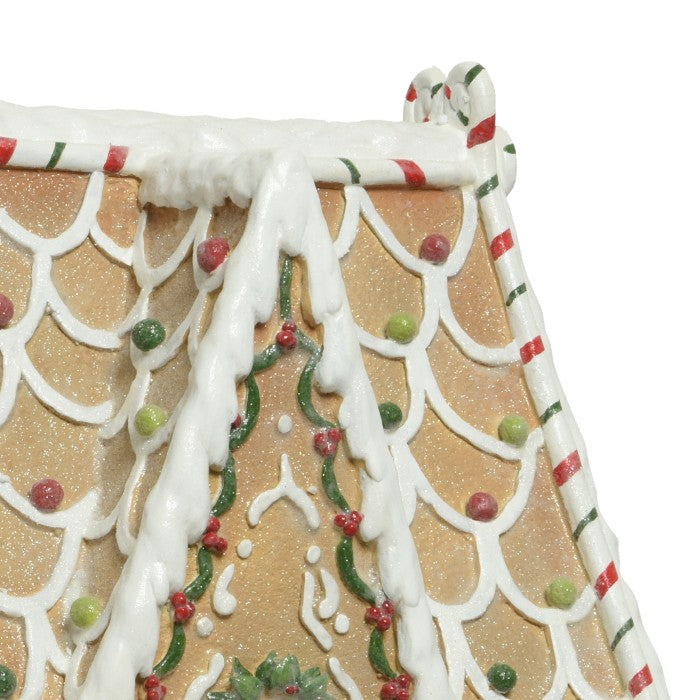 DECORAZIONE CASA NATALIZIA PAN DI ZENZERO 34,5X53X67,5CM - Gingerbread House Christmas