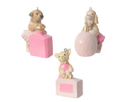 1 DECORAZIONE CANE CON PROFUMO APPENDIBILE H8CM ROSA