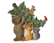 ANIMALETTI SU ALBERO DI NATALE CON GLITTER 8,5X18X17,5CM