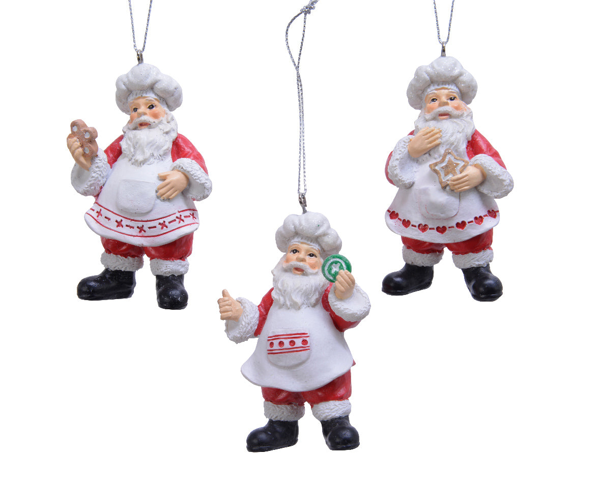 1 BABBO NATALE APPENDIBILE 3,5X5,5X9CM ROSSO MODELLO ASSORTITO