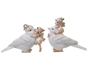 UCCELLINO CON BAMBINO/BAMBINA 5,3X12,3X10,8CM MODELLO ASSORTITO