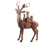 RENNA CON ANIMALETTI 8X16X25,5CM MARRONE