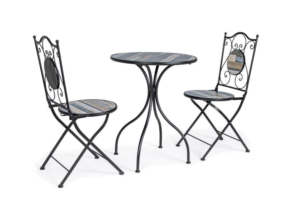 SET TAVOLO CON 2 SEDIE PIEGHEVOLI HUSTON