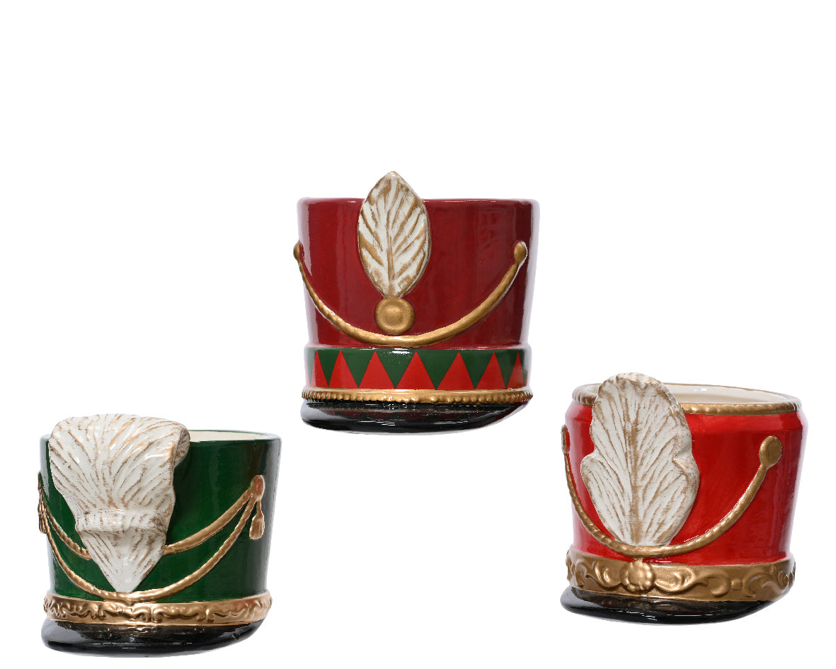 VASO A FORMA DI CAPPELLO SCHIACCIANOCI, DECORAZIONE NATALIZIA,15.20X12.40X13 CM, MODELLO ASSORTITO