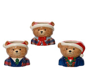 VASO A FORMA DI ORSO, DECORAZIONE NATALIZIA, 13.80X11.70X12.30 CM, MODELLO ASSORTITO
