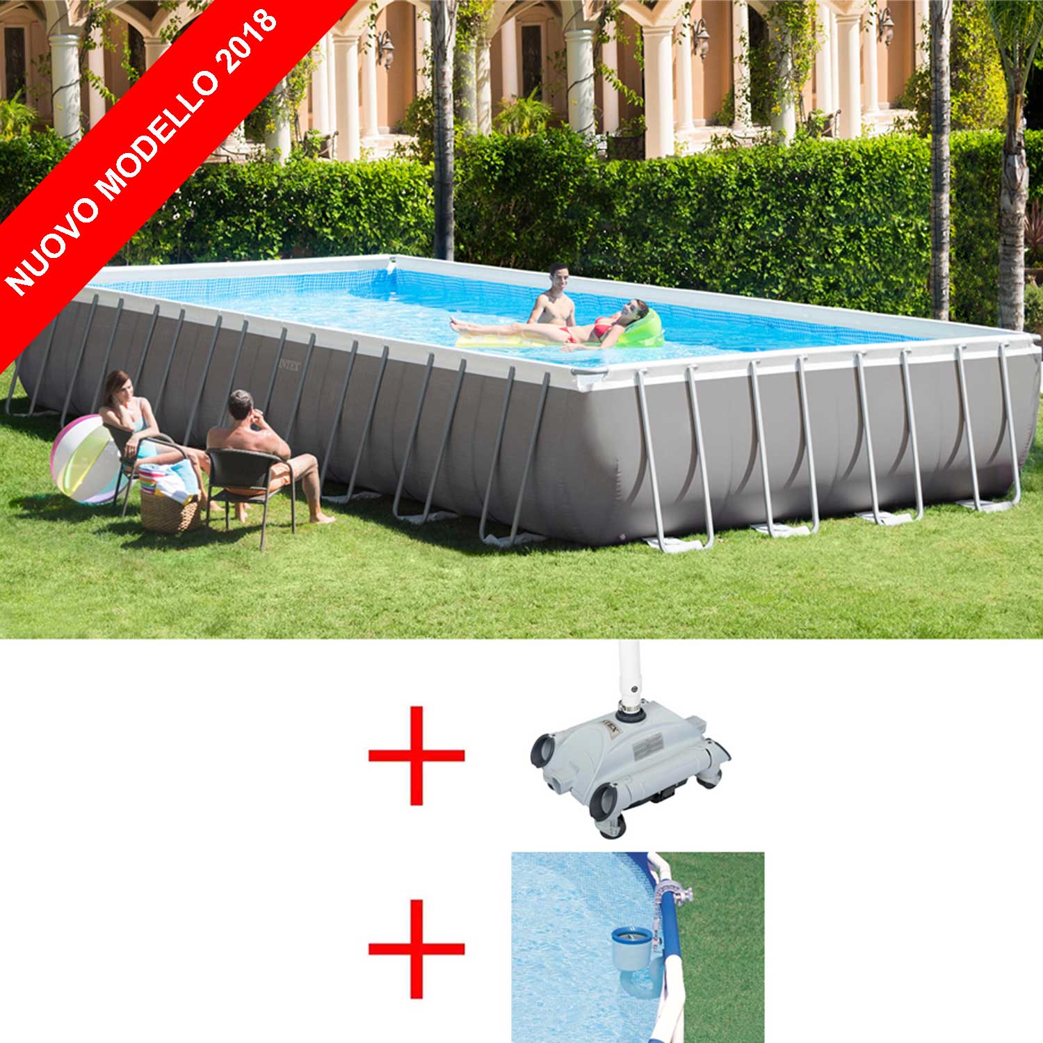 OFFERTA PISCINA INTEX ULTRAFRAME CM975X488X132 +ROBOT +SKIMMER