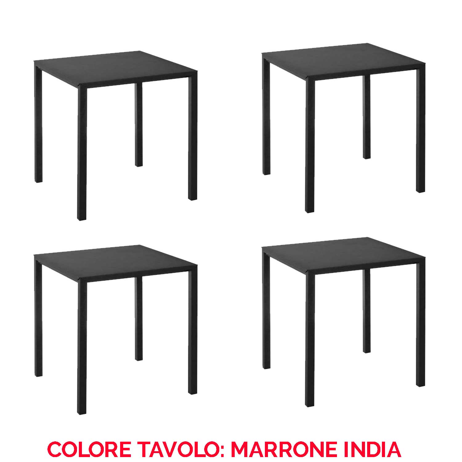 ANGEBOT: 4 NOVA-TISCHE 80X80, FARBE NACH WAHL