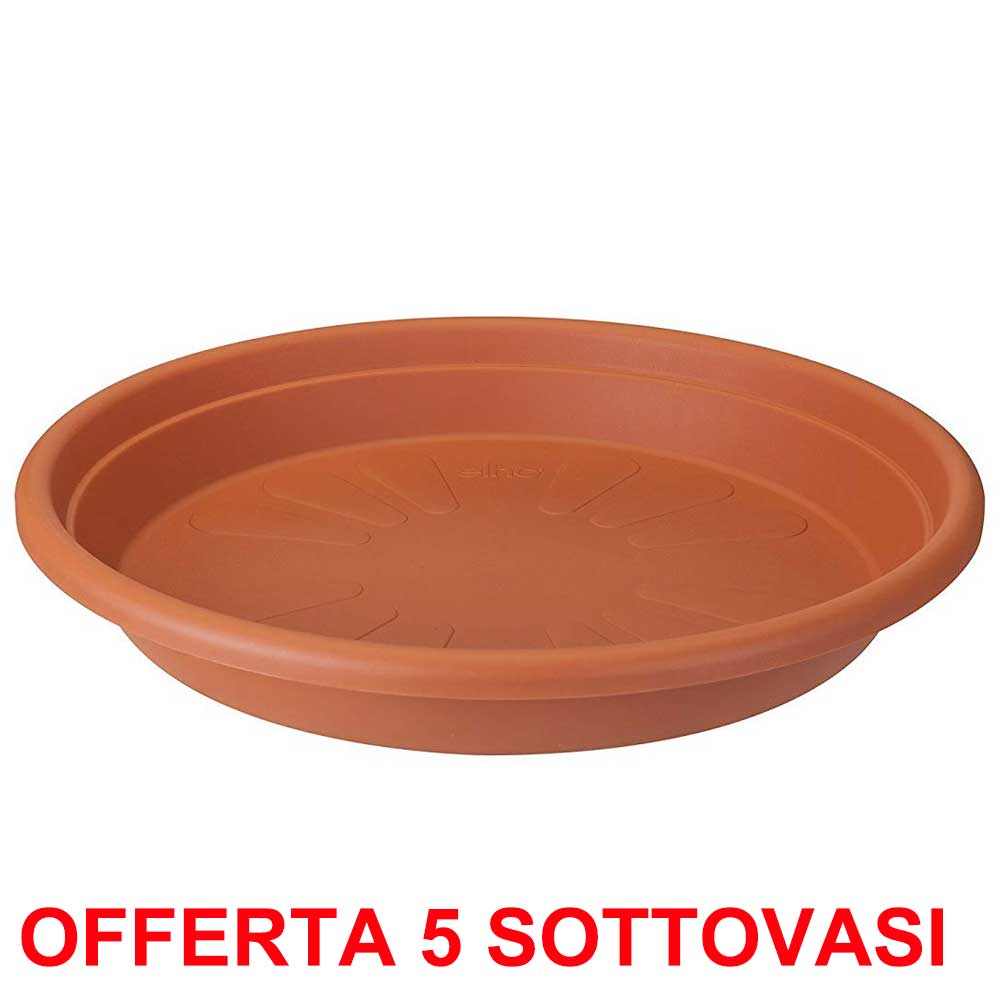 OFFERTA 5 SOTTOVASO UNIVERSAL SAUCER ROUND 15CM TERRA