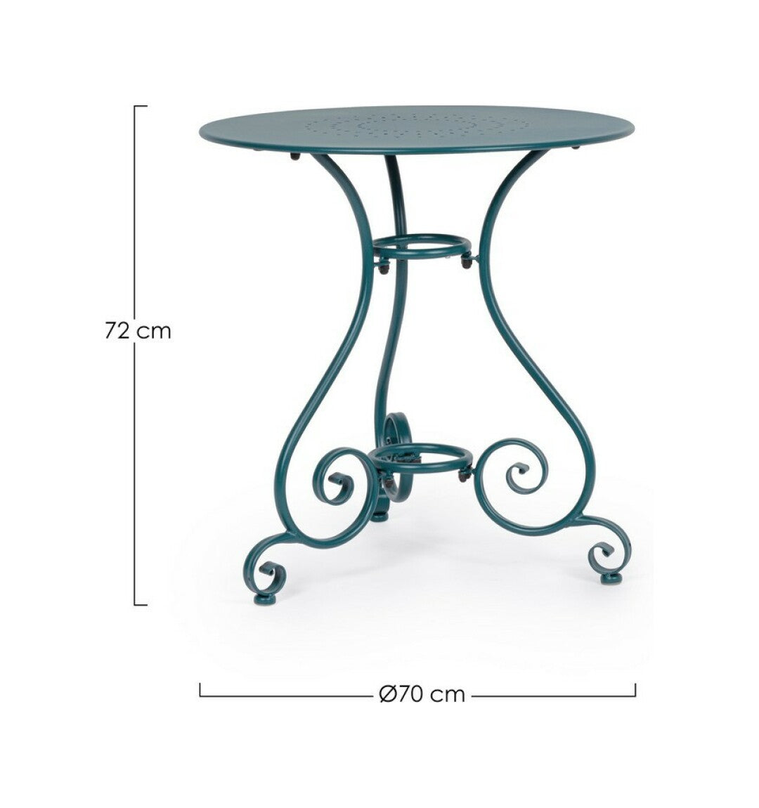 TAVOLO ETIENNE BLU OCEAN Ø70CM