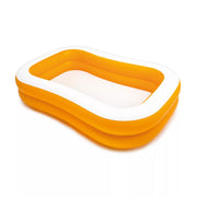 Wetset &amp; Play Center Aufblasbarer Familienpool, rechteckig, 229 x 152 x 48 cm, Orange