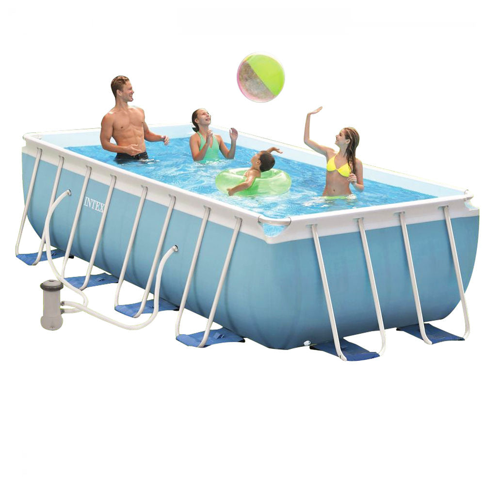OFFERTA PISCINA PRISMA METAL FRAME 400X200X100 RETTANGOLARE + KIT PULIZIA + 6 CARTUCCE PER FILTRO