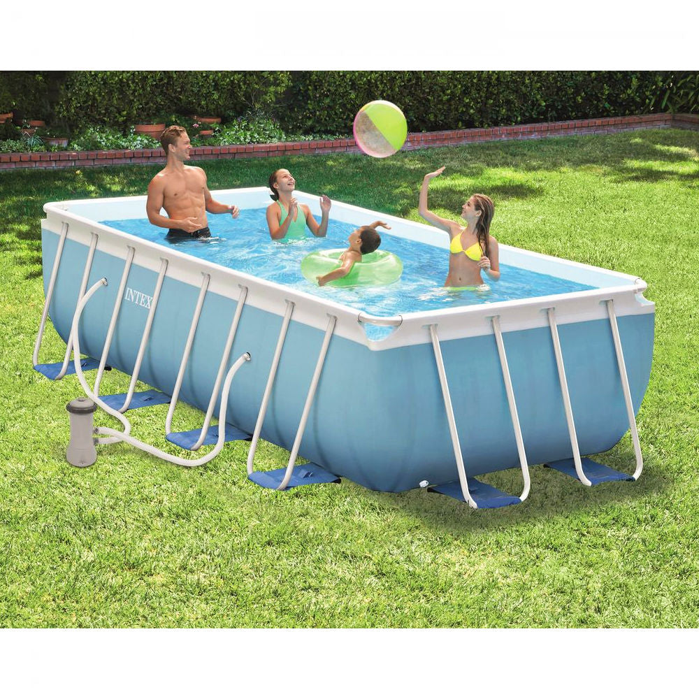 OFFERTA PISCINA PRISMA METAL FRAME 488X244X107 RETTANGOLARE KIT PULIZIA + 6 CARTUCCE PER FILTRO