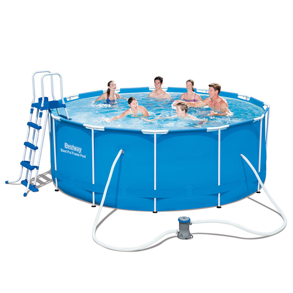 OFFERTA PISCINA STEEL PRO FRAME ROTONDA 366X122CM CON POMPA E ACCESSORI + KIT MANTENIMENTO