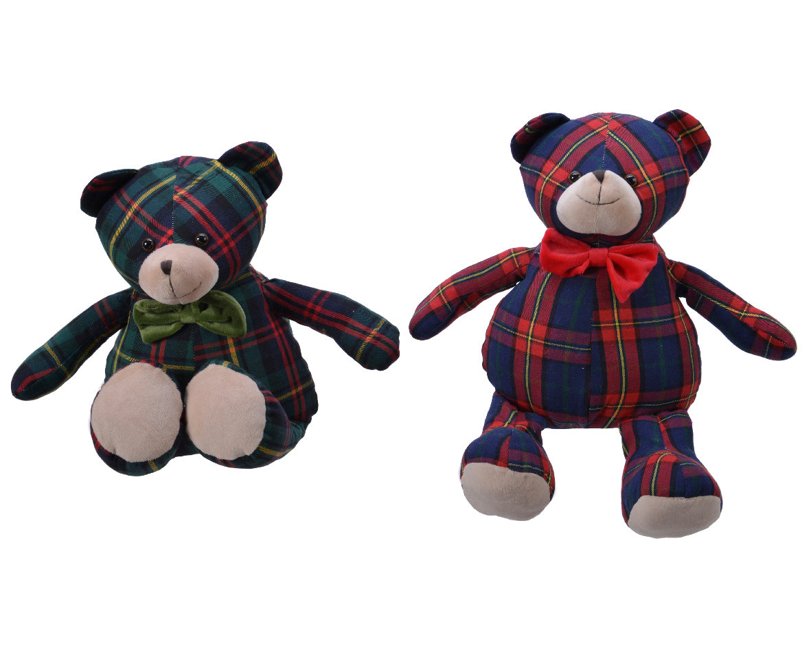 ORSETTO PELUCHES SCOZZESE 28X20X33CM MODELLO ASSORTITO