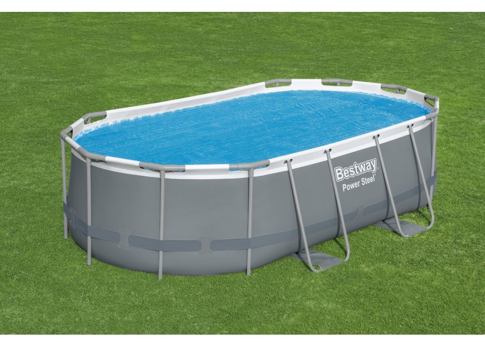 COPERTURA SOLARE PER PISCINA FUORI TERRA OVALE 427X250X100 CM