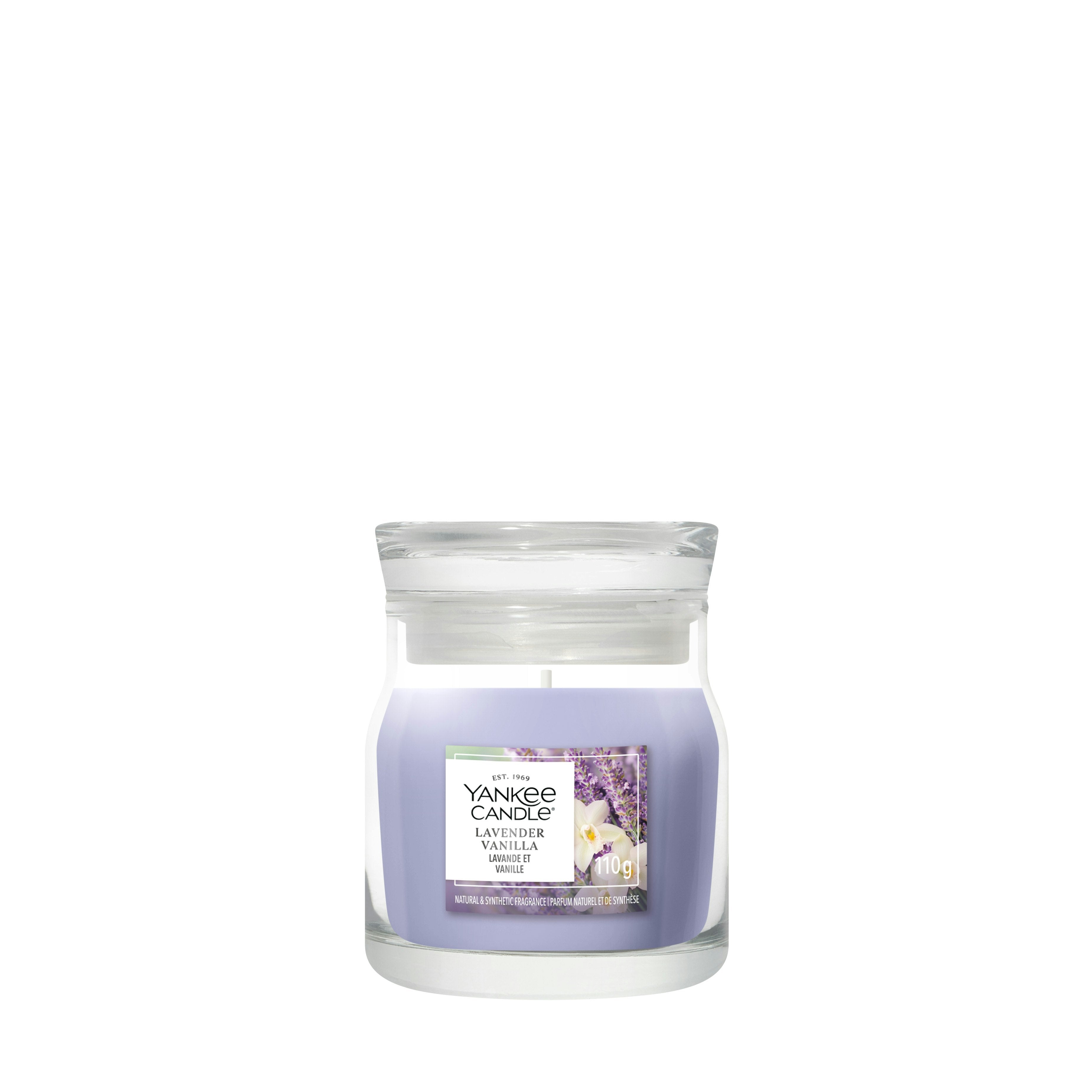 Candela Lavender Vanilla piccola Signature 110g Viola Yankee Candle
