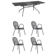 OFFERTA SET TAVOLO ATHENA ALLUNGABILE 160/210X90 + 4 POLTRONE RONDA COLORE A SCELTA