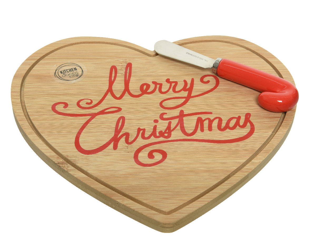 TAGLIERE IN BAMBU' MERRY CHARISTMAS 23X21X3CM