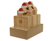 TAGLIERE NATALIZIO IN BAMBU' 15X20X20CM
