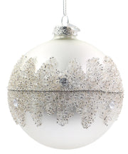 Sfera di Natale Frostlace D10cm Bianco Christmas