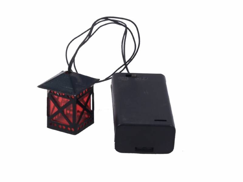 LANTERNA IN PLASTICA CON LUCE ROSSA 3,5 VOLT