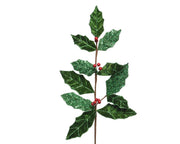 1 RAMO DECORATIVO AGRIFOGLIO+BACCHE 5X23X60 CM VERDE