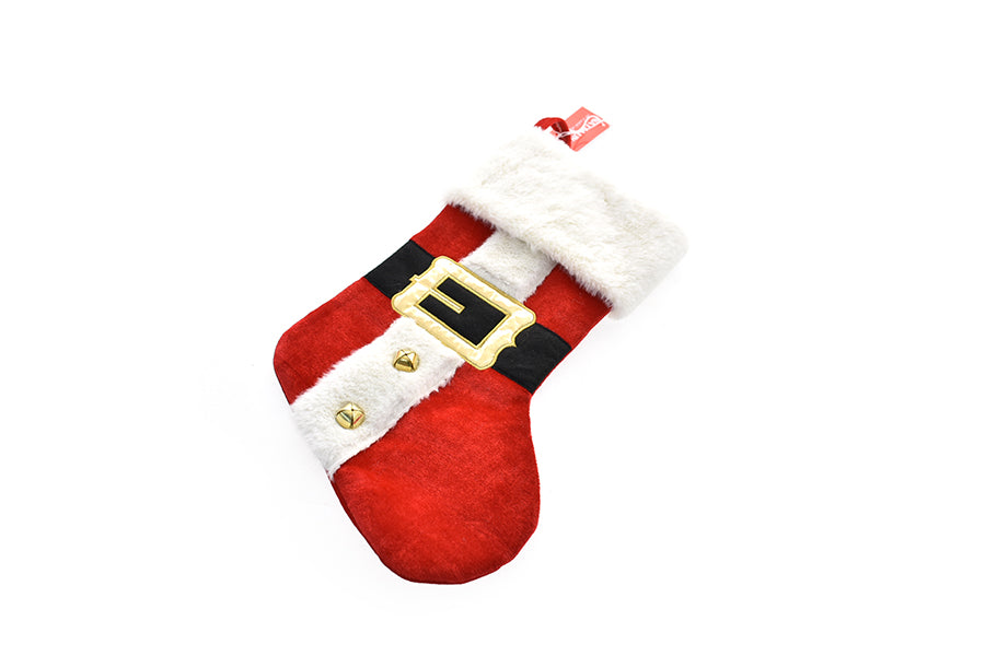 CALZA DI BABBO NATALE ROSSA IN VELLUTO 46CM