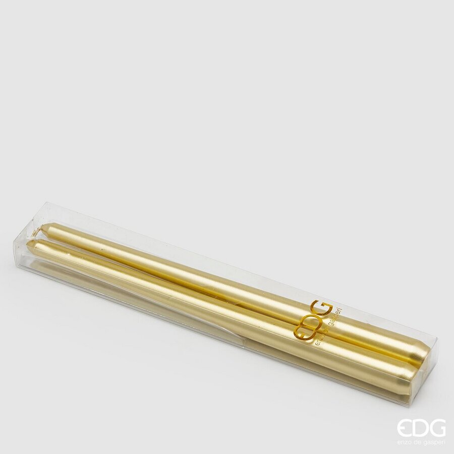 2 CANDELE A STELO 30CM ORO