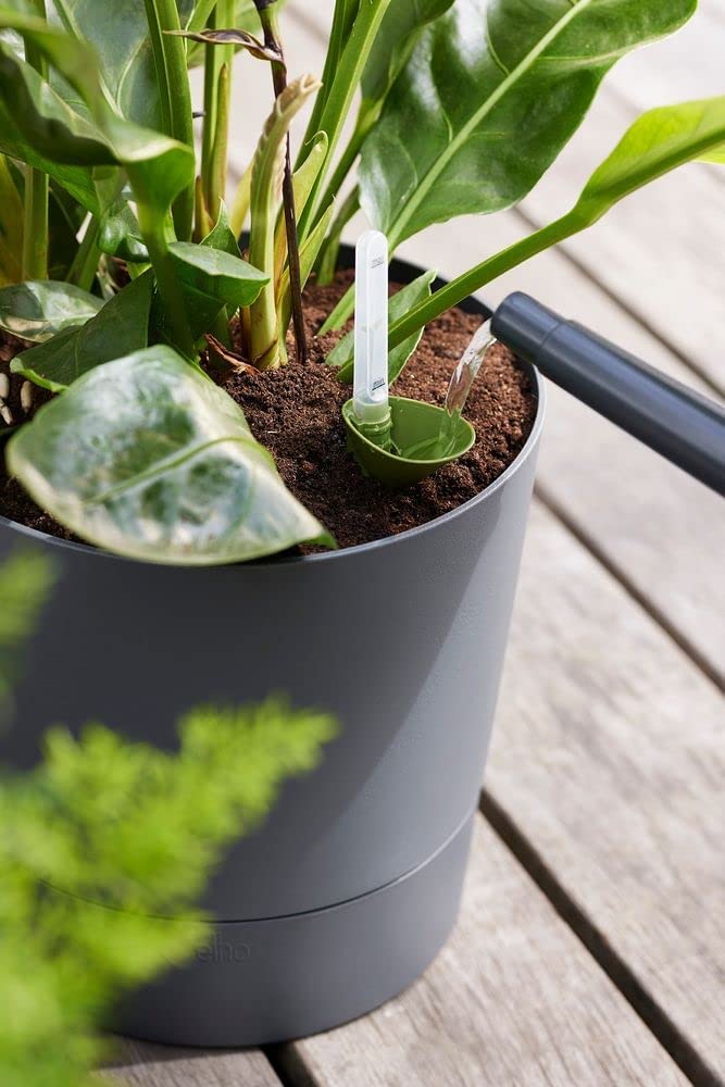 VASO GREENSENSE AQUA CARE ROUND 30CM CHARCOAL GREY GRIGIO SCURO