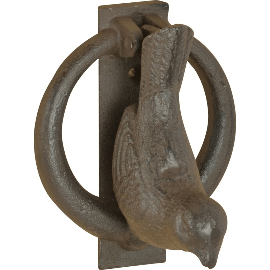 BATTENTE AD ANELLO CON DECORAZIONE UCCELLINO