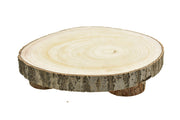 BASE IN LEGNO ROTONDA DIA.30CM CON PIEDE