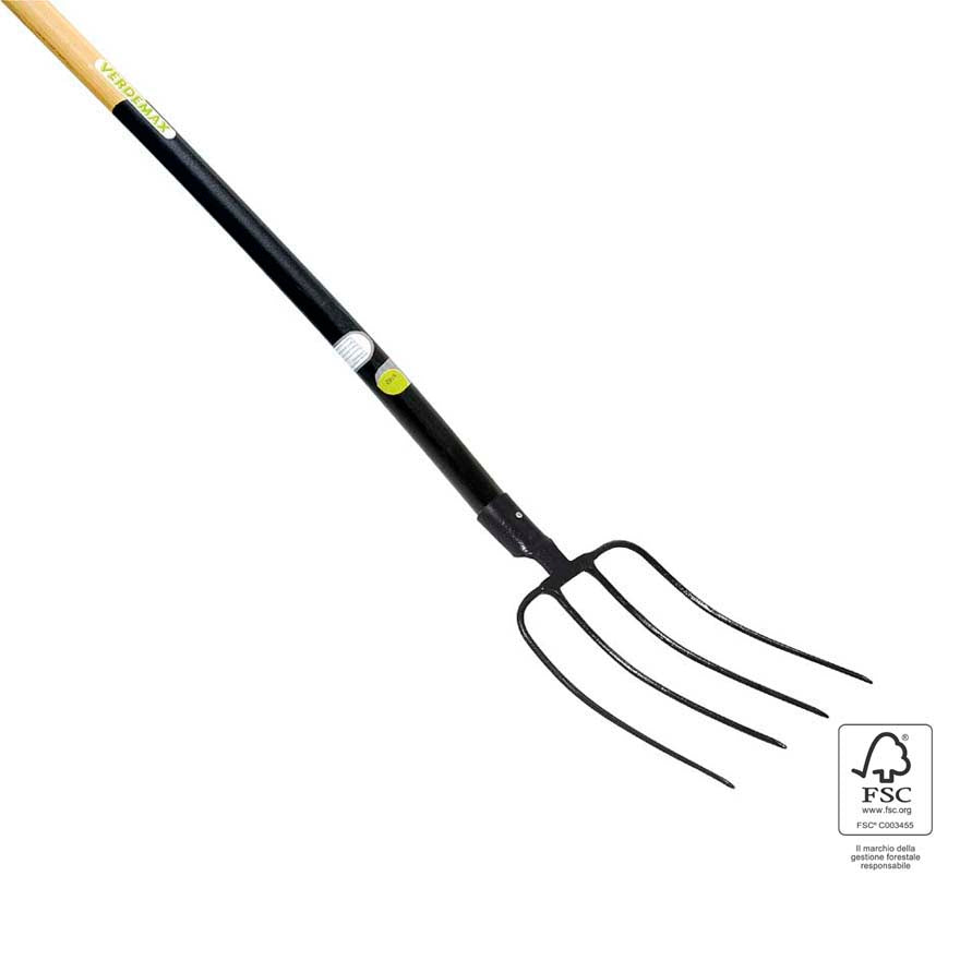 FORCA PER TERRENO 4 DENTI CON MANICO 140CM