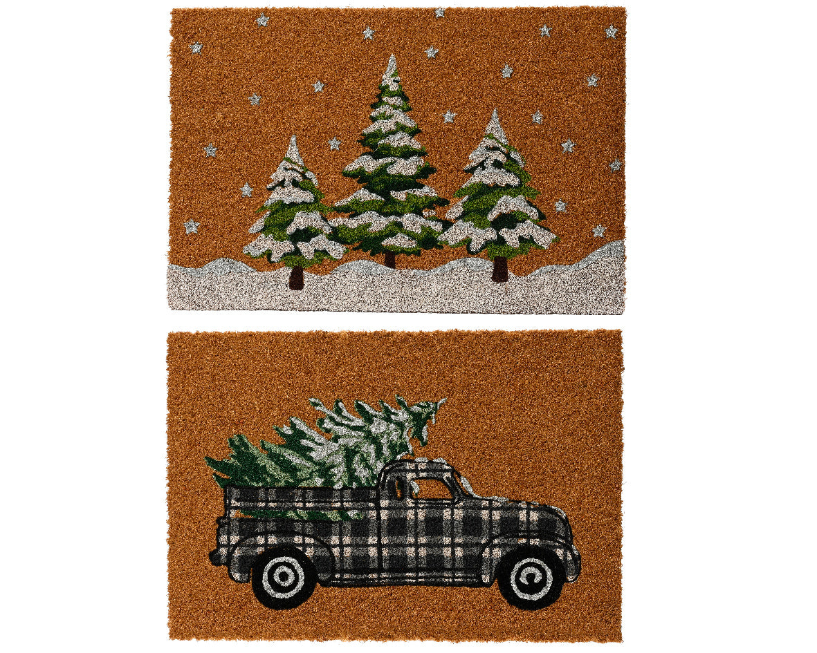 ZERBINO NATALIZIO CON ALBERO DI NATALE 40X60CM MODELLO ASSORTITO
