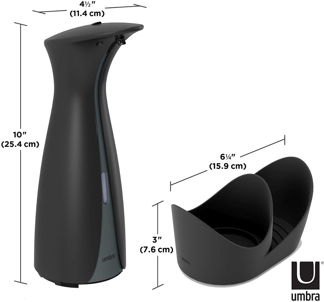DISPENSER SAPONE E DISINFETTANTE MANI NERO OTTO CADDY