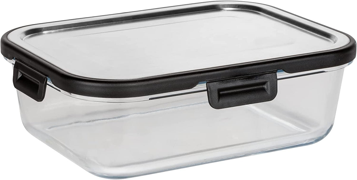 CONTENITORE PER ALIMENTI IN VETRO 1,5 L COPERCHIO IN ACCIAIO INOX