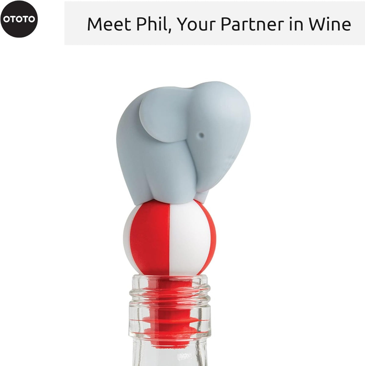 TAPPO PER BOTTIGLIA DI VINO PHIL L'ELEFANTINO