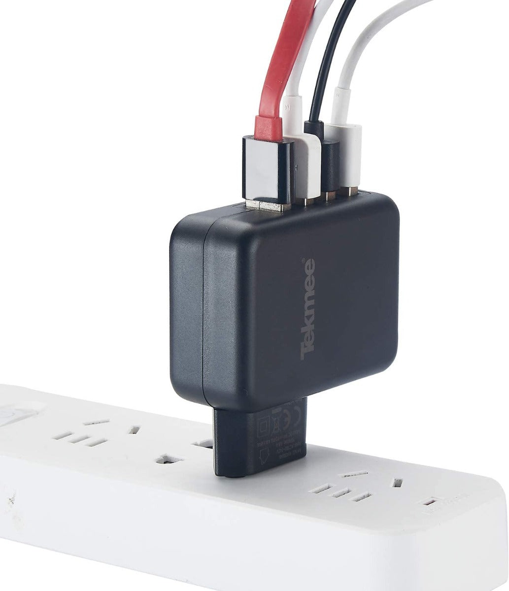 ADATTATORE MULTIPLO CON 4 USB BIANCO/NERO TEKMEE
