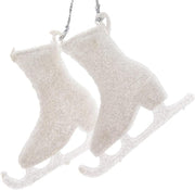 SET 2 PATTINI GHIACCIO WINTER WHITE APPENDIBILI 8CM